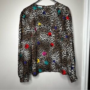 Vintage Mob‎ Wife Nicola Animal prints and polkadot blouse size 14